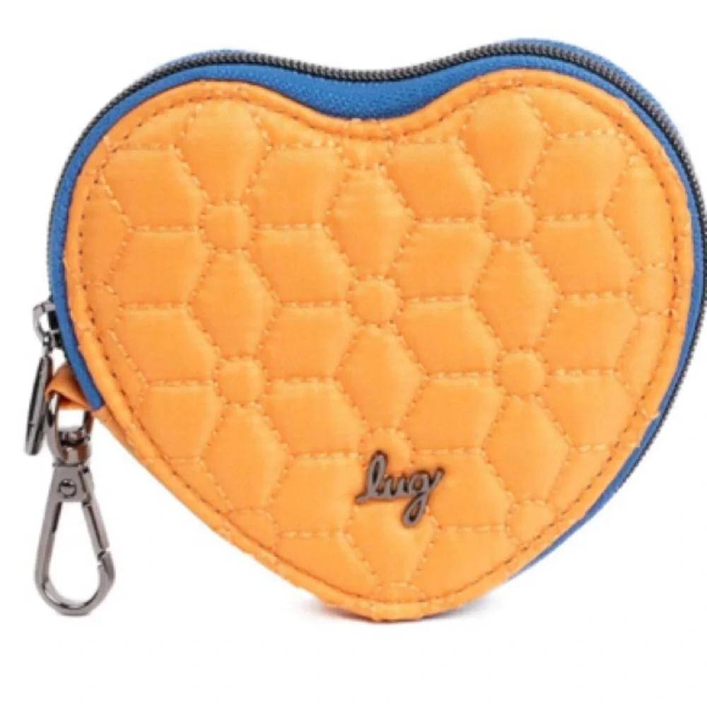 combo:Whirly RFID Wristlet Wallet; Heart inšPeach Sorbet & 1.5in crossbody strap - Picture 7 of 9